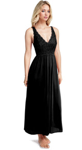 NEW STYLE ! - Sleeveless Long Gown with Stretch Lace