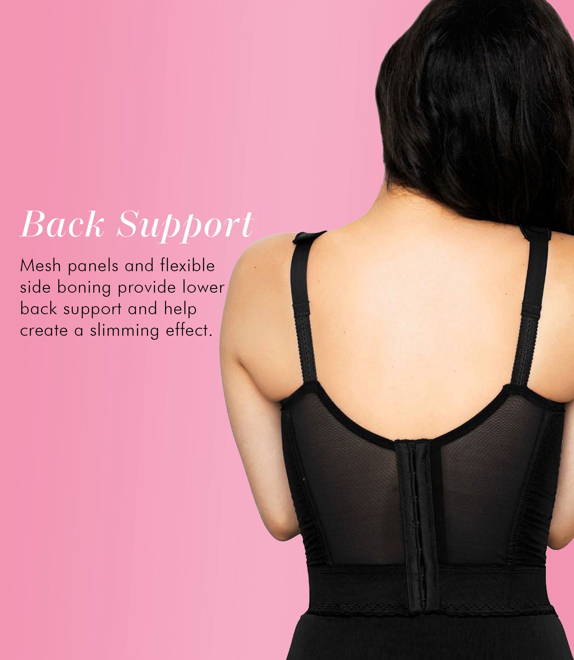 Fully® Slimming Wireless Back & Posture Support Longline Bra with Back Closure