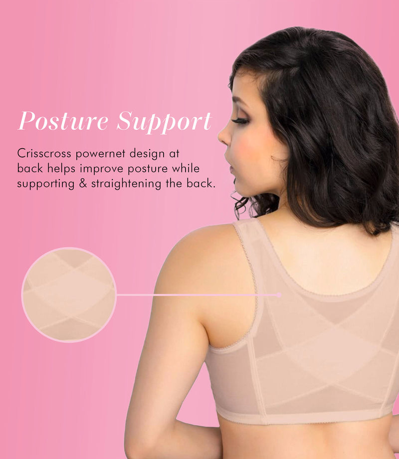 Front Close Wireless Lace Posture Bra