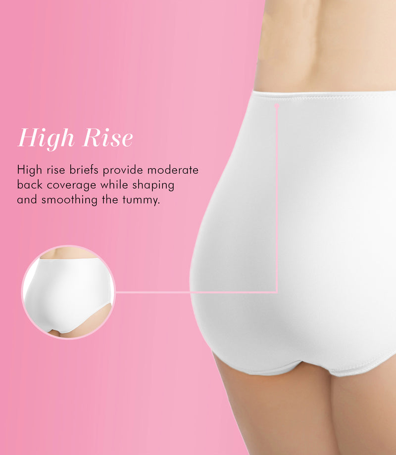 Buy Women's Cotton Spandex High Waist Panty/Tummy Control Panty (Pack of 2)  Pink/Beige at