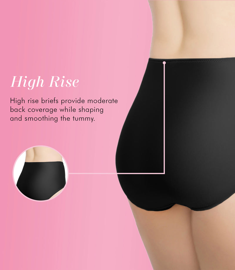 2 pack of high-waisted belly-controlling underwear for women