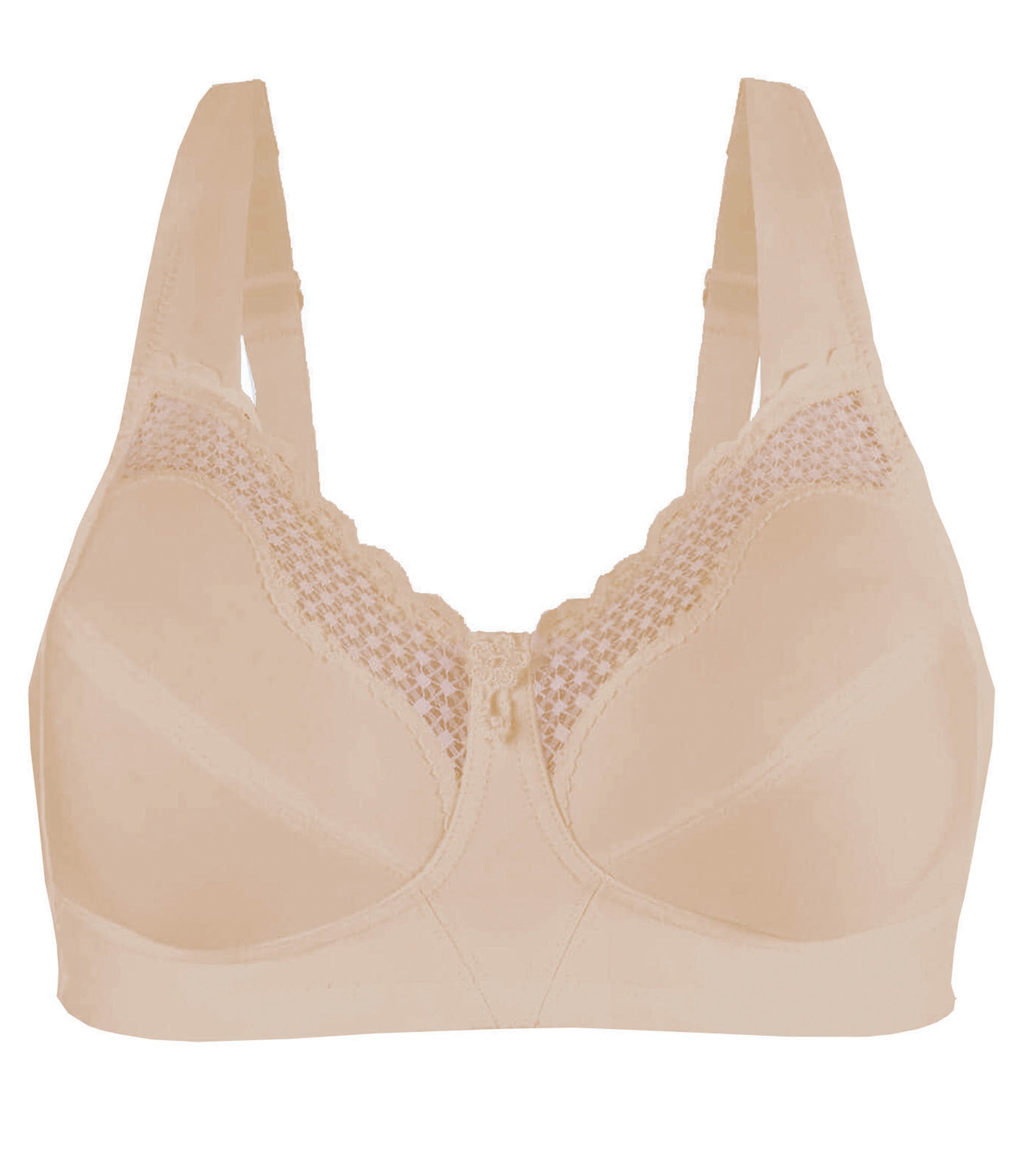 FULLY® Cotton Soft Cup Wirefree Bra With Lace – Exquisite Form