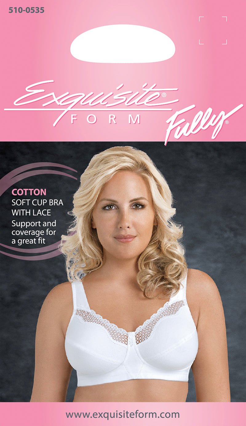 Exquisite Form #9675094 FULLY Soft Cup Full-Coverage Bra, Underwire, Sizes  38C - 44DD 