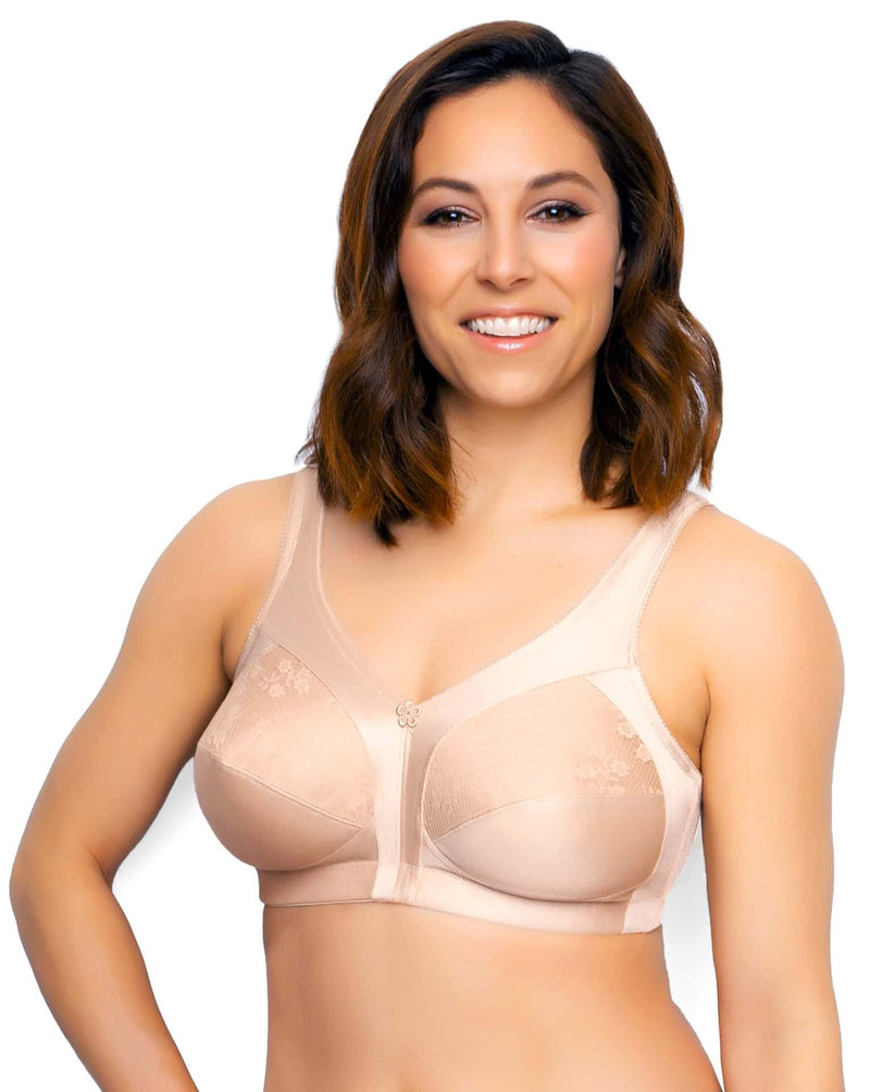 FULLY® Side Shaping Wirefree Bra with Floral Lace