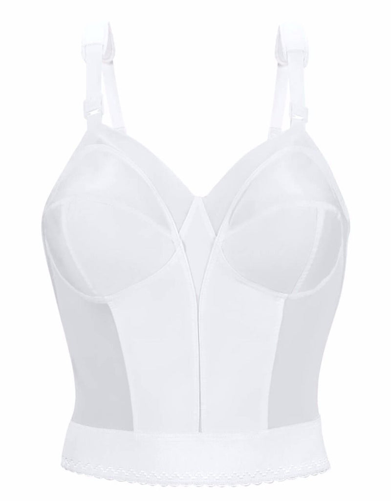 Exquisite Form Women Fully Back Close Longline Bra Size 40D White Color New  Free
