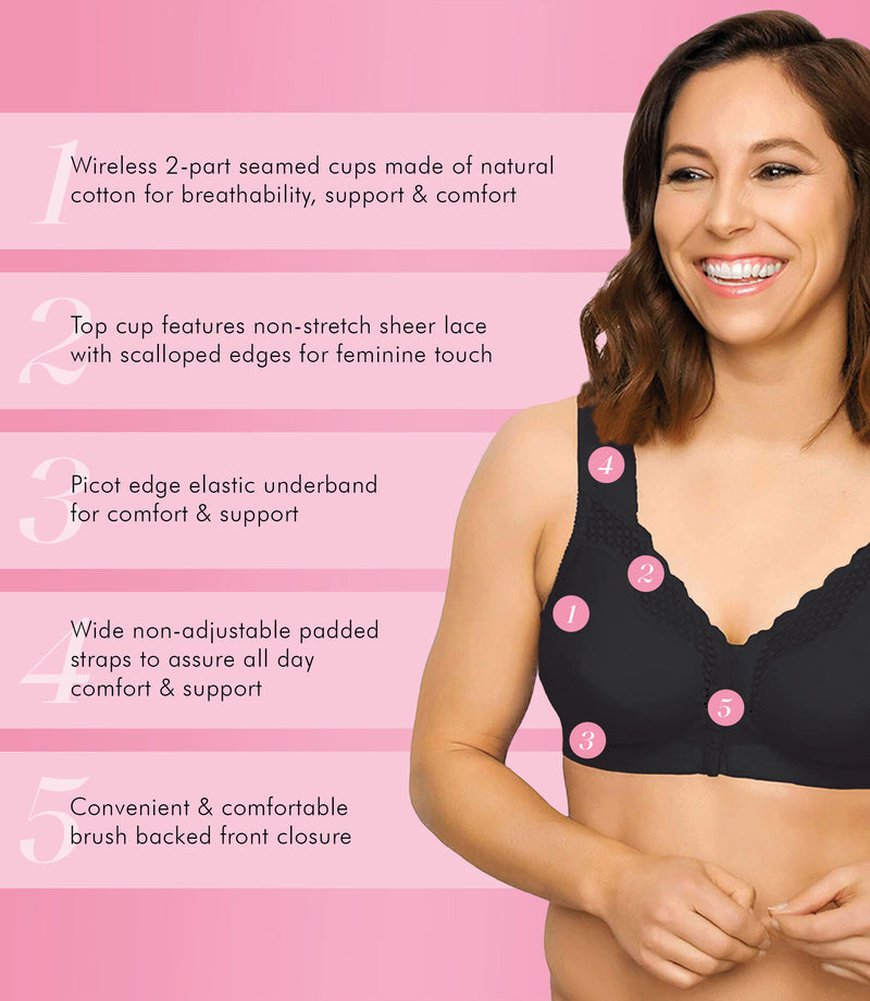Sursell Posture Correction Front-Close Bra,Women's Full Coverage