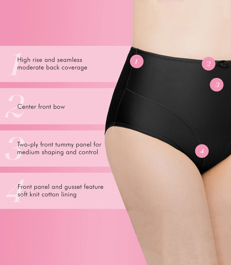 Classic High Waisted Shaper panties Value Pack of 2