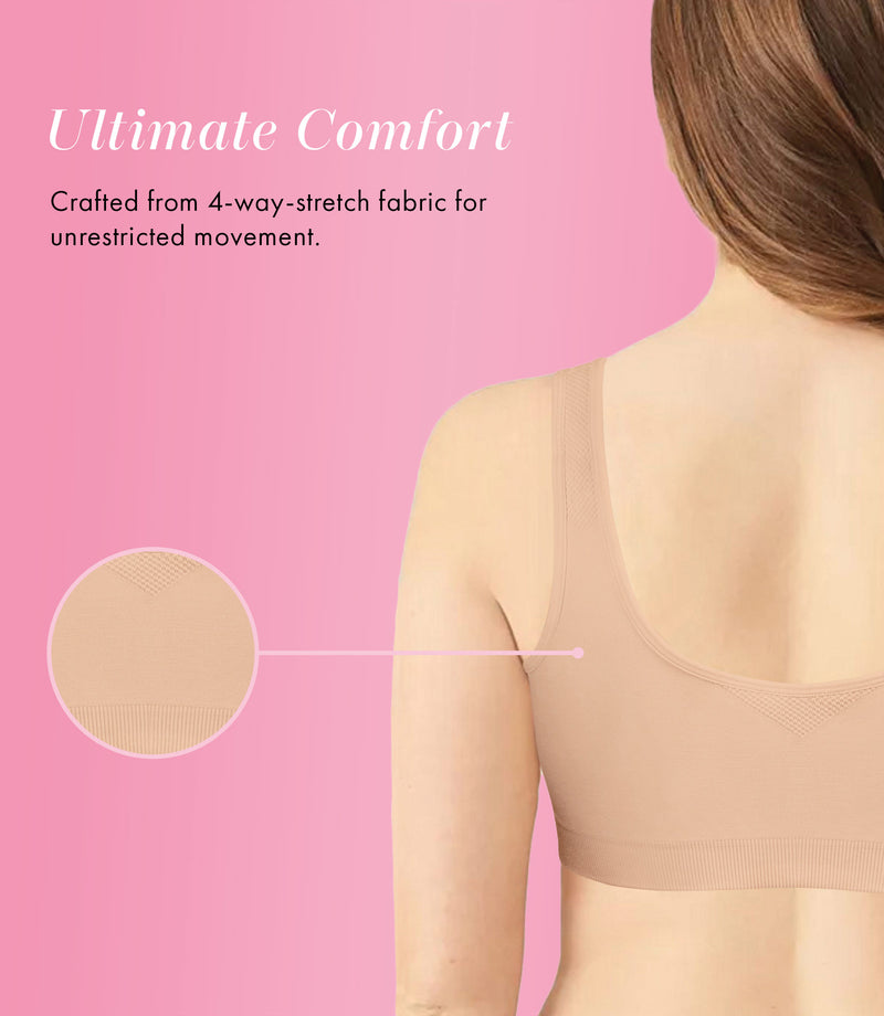 Women's Seamless Wireless T-Shirt Bra Full Coverage Lightly Padded